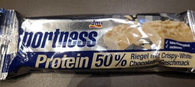 Protein 50% Crispy-White-Chocolate från Sportness – bar