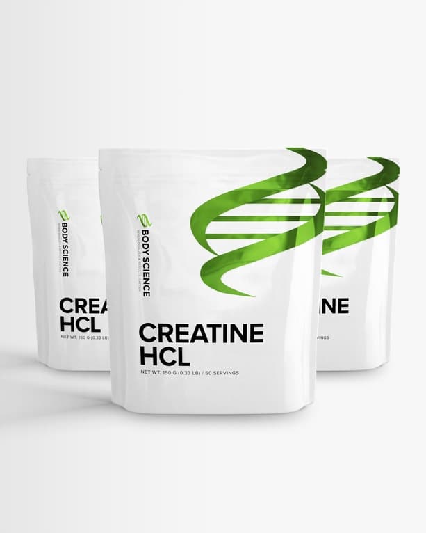3 st Creatine HCl - kreatinhydroklorid från Body Science – kosttillskott