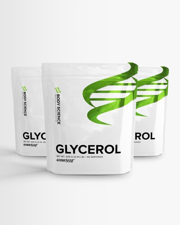 3 st Glycerol - 100 % GlyzerSize™ från Body Science – kosttillskott