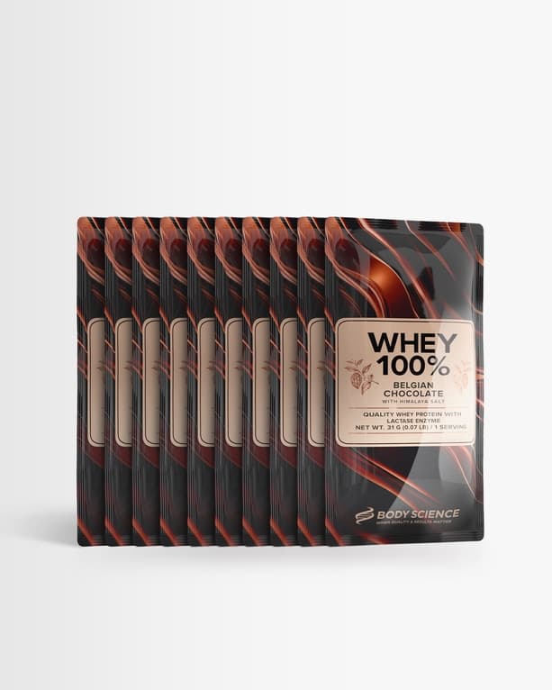 10 st Whey 100 % - Portionspåse från Body Science – kosttillskott