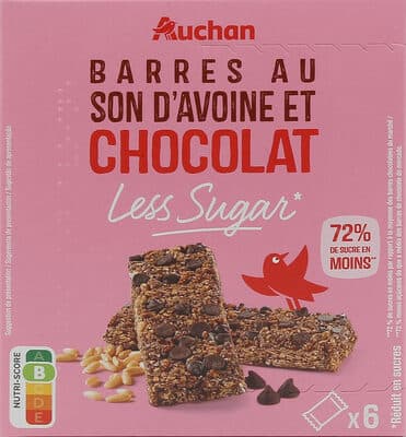 Barre de son d'avoine et chocolat från Auchan – bar