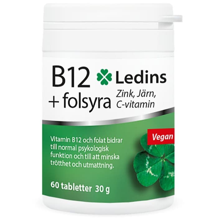 Ledins B12 + Folsyra 60 tabletter från Ledins – tabletter