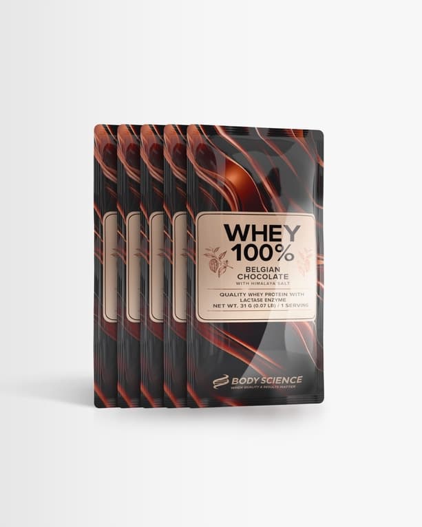 5 st Whey 100 % - Portionspåse från Body Science – kosttillskott