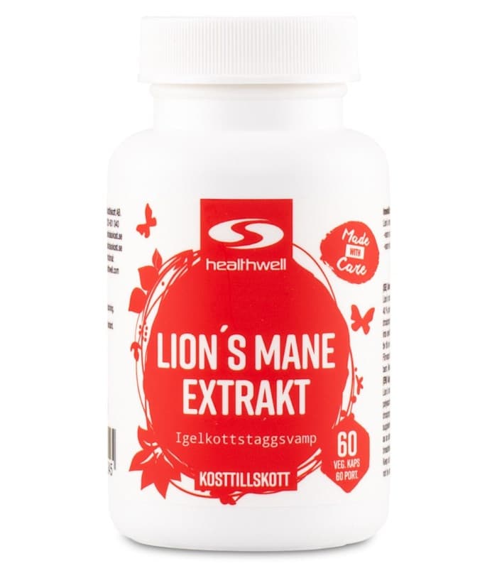 Healthwell Lions Mane Extrakt från Healthwell – kapslar
