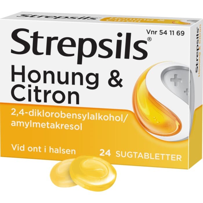 Strepsils Honung & Citron, sugtablett 24 st från Strepsils – tabletter