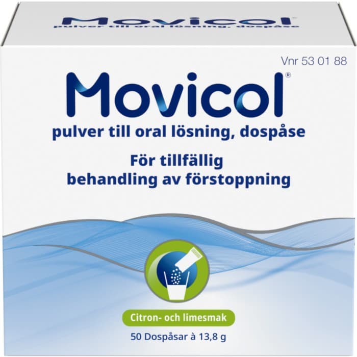 Movicol, pulver till oral lösning i dospåse 50 st från Movicol – pulver