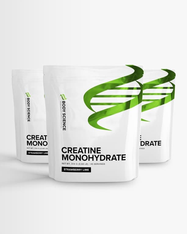 3 st Creatine Monohydrate - smaksatt från Body Science – kosttillskott