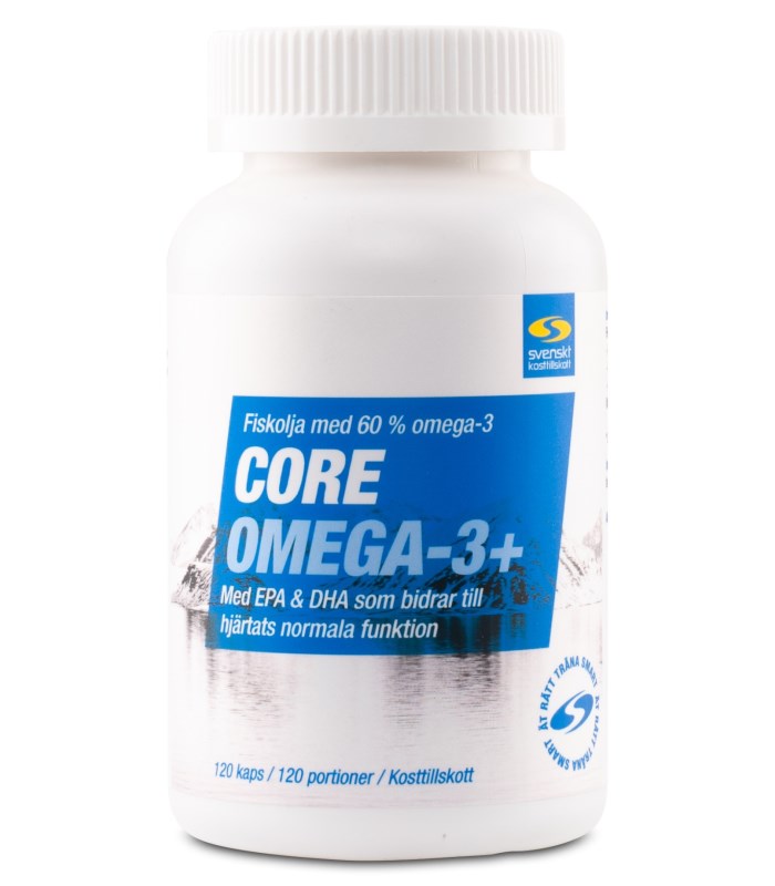 Core Omega-3+ från Svenskt Kosttillskott – kapslar