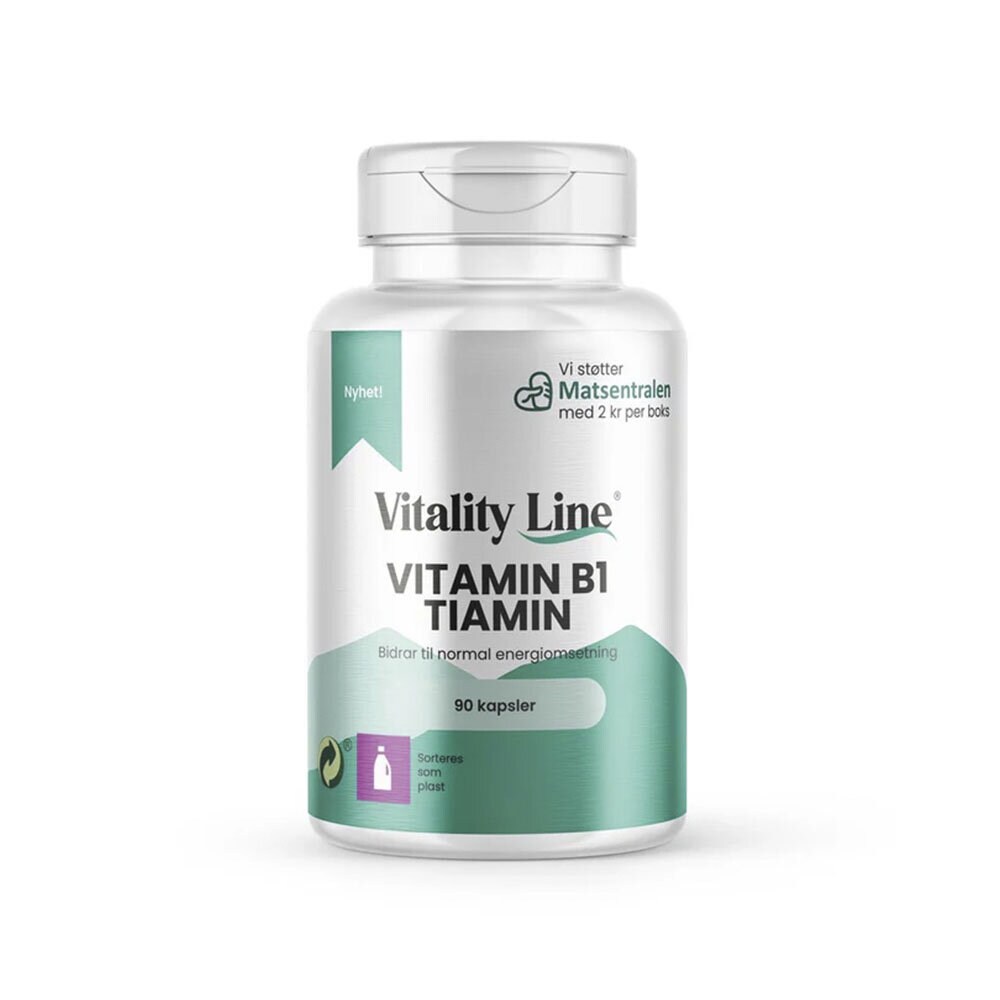 Vitamin B1 tiamin 90 kapslar från Vitality Line – kapslar
