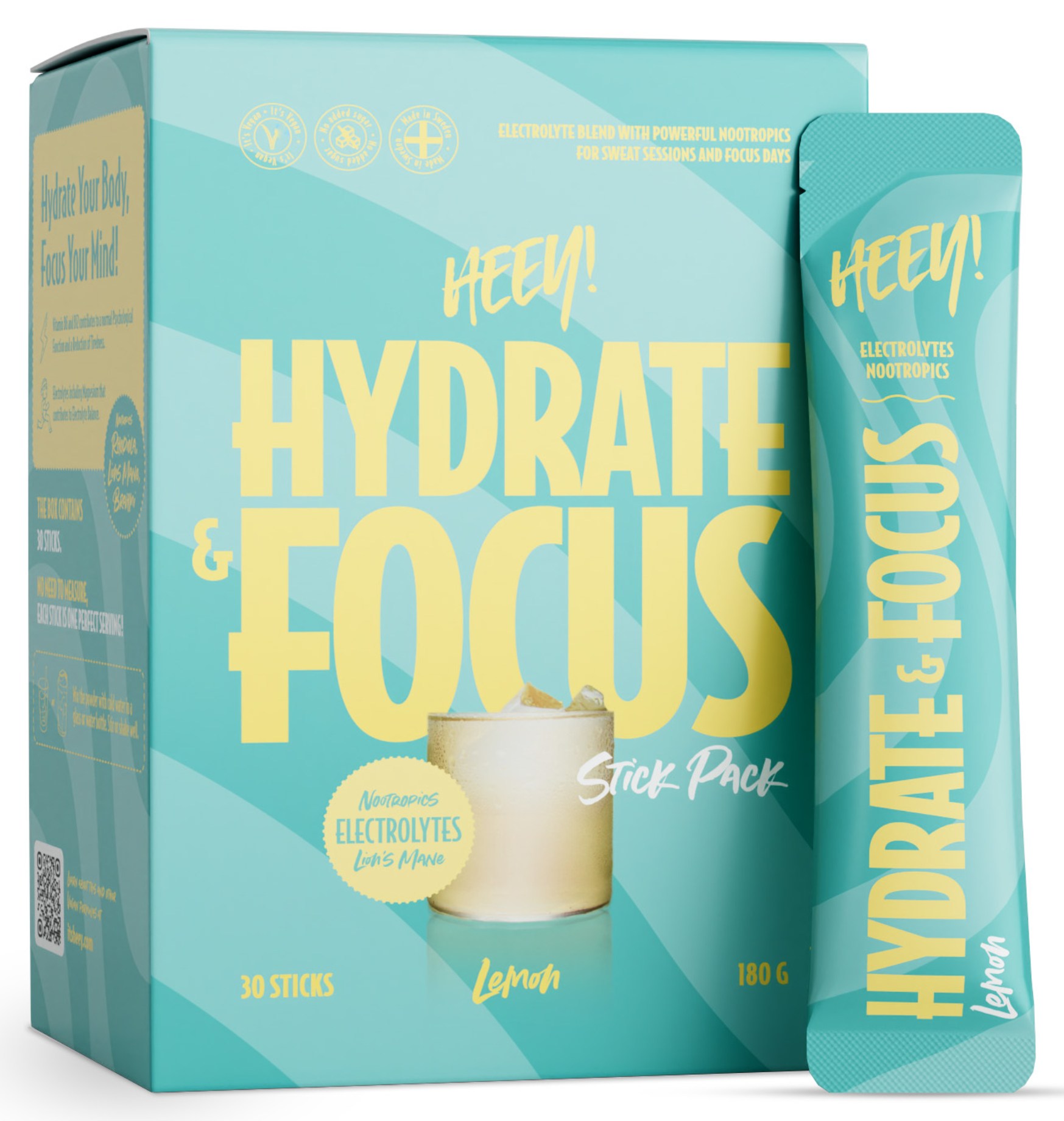 HEEY Hydrate + Focus Electrolytes Sticks