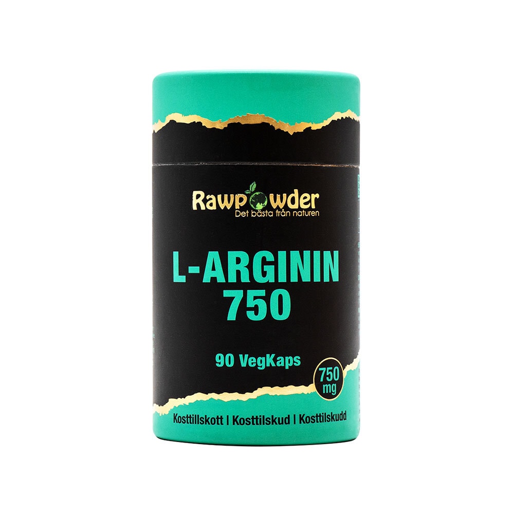 L-Arginin 750mg 90 kapslar från Rawpowder – kapslar