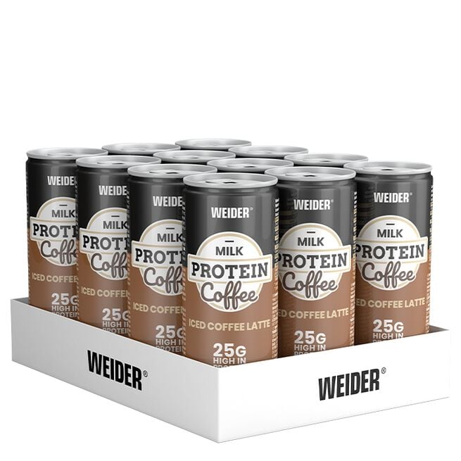12 x Weider Protein shake, 250 ml Coffee från Weider – vätskor