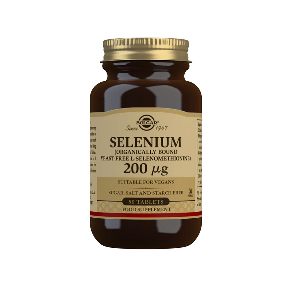 Selenium-6 200 µg (Yeast Free) 50 tabletter från Solgar – tabletter