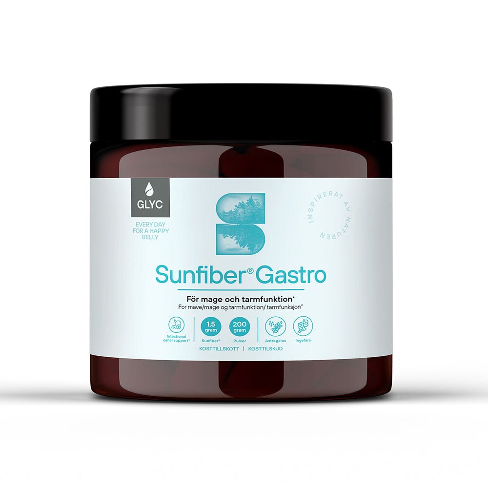 Sunfiber Gastro 200g från Glyc – pulver