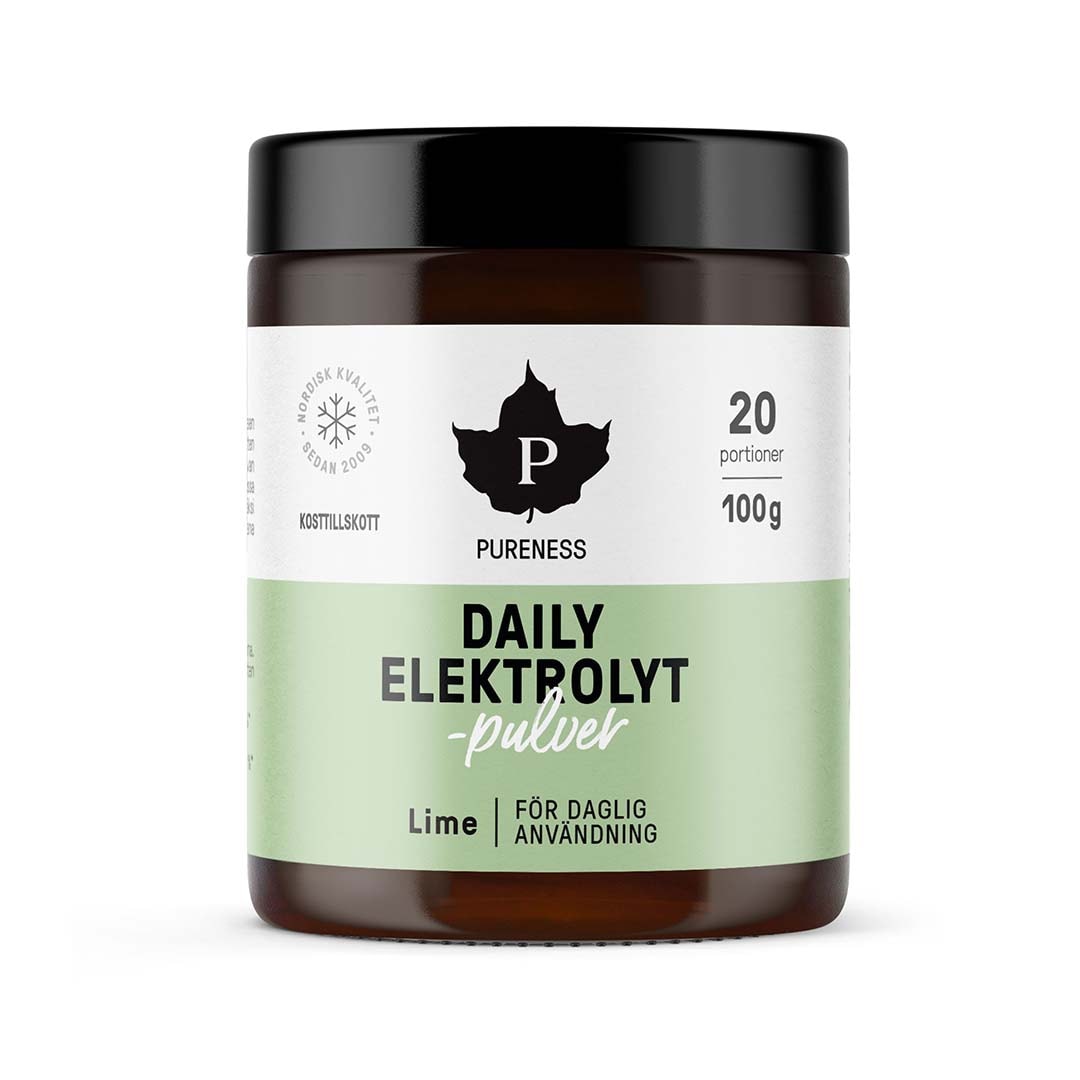Daily elektrolytpulver Lime 100g från Pureness – pulver
