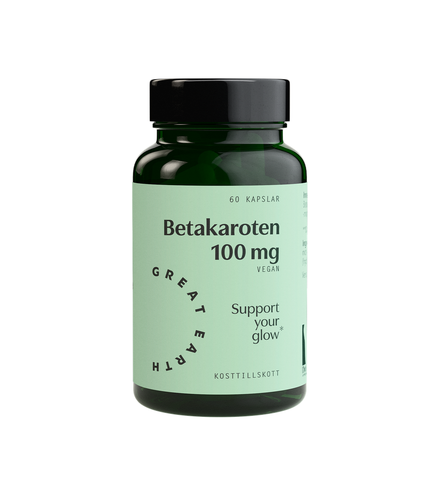 Betakaroten 100 mg från Great Earth – kosttillskott