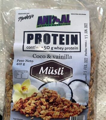 Müsli Protein Coco & Vainilla från Animal Sports Nutrition – bar