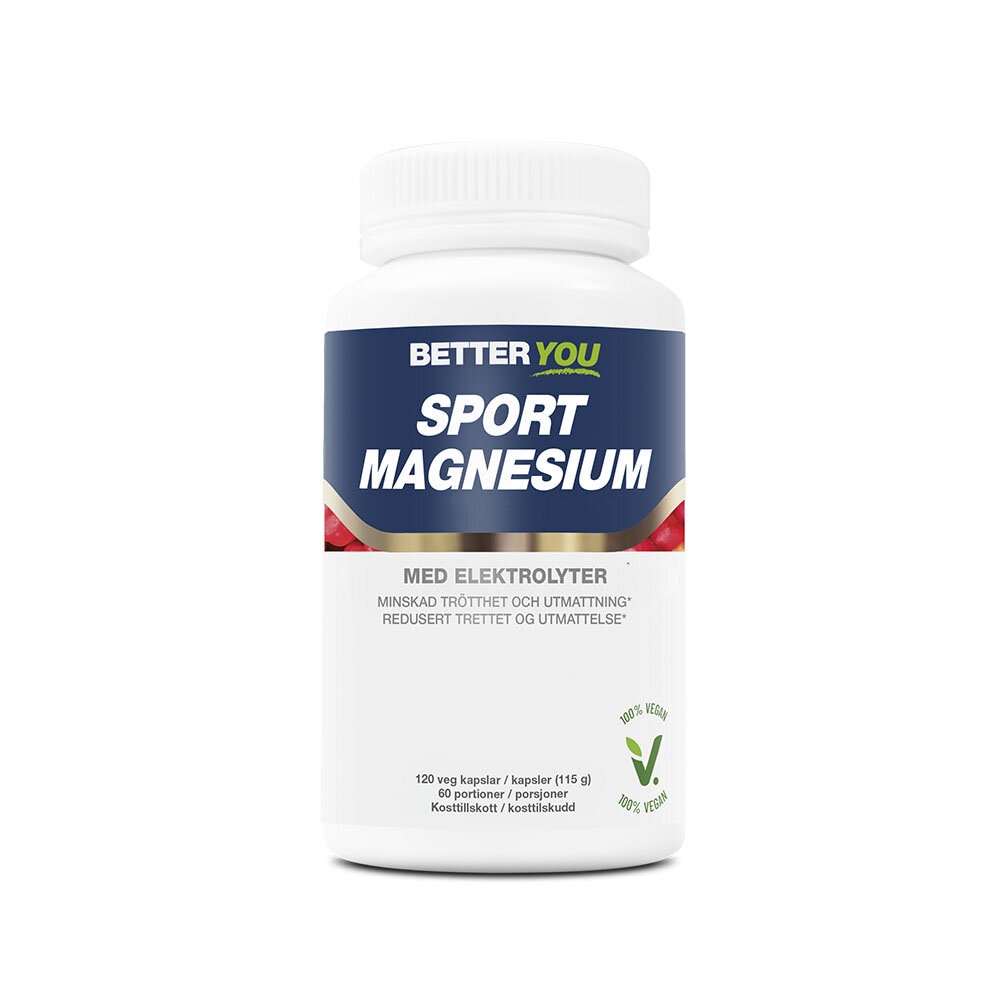 Sportmagnesium 120 kapslar från Better You – kapslar