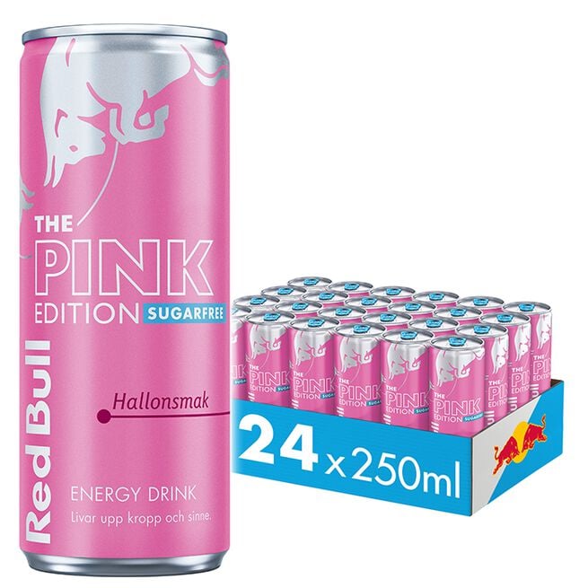 24 x Red Bull Energidryck, 250 ml, Sockerfri pink Edition från Red Bull – vätskor