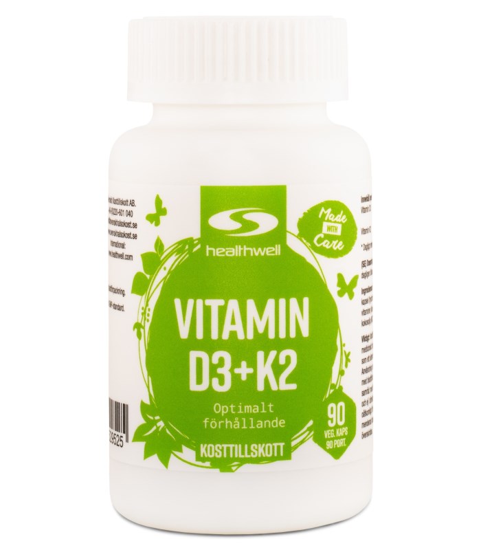 Healthwell Vitamin D3+K2 från Healthwell – kapslar