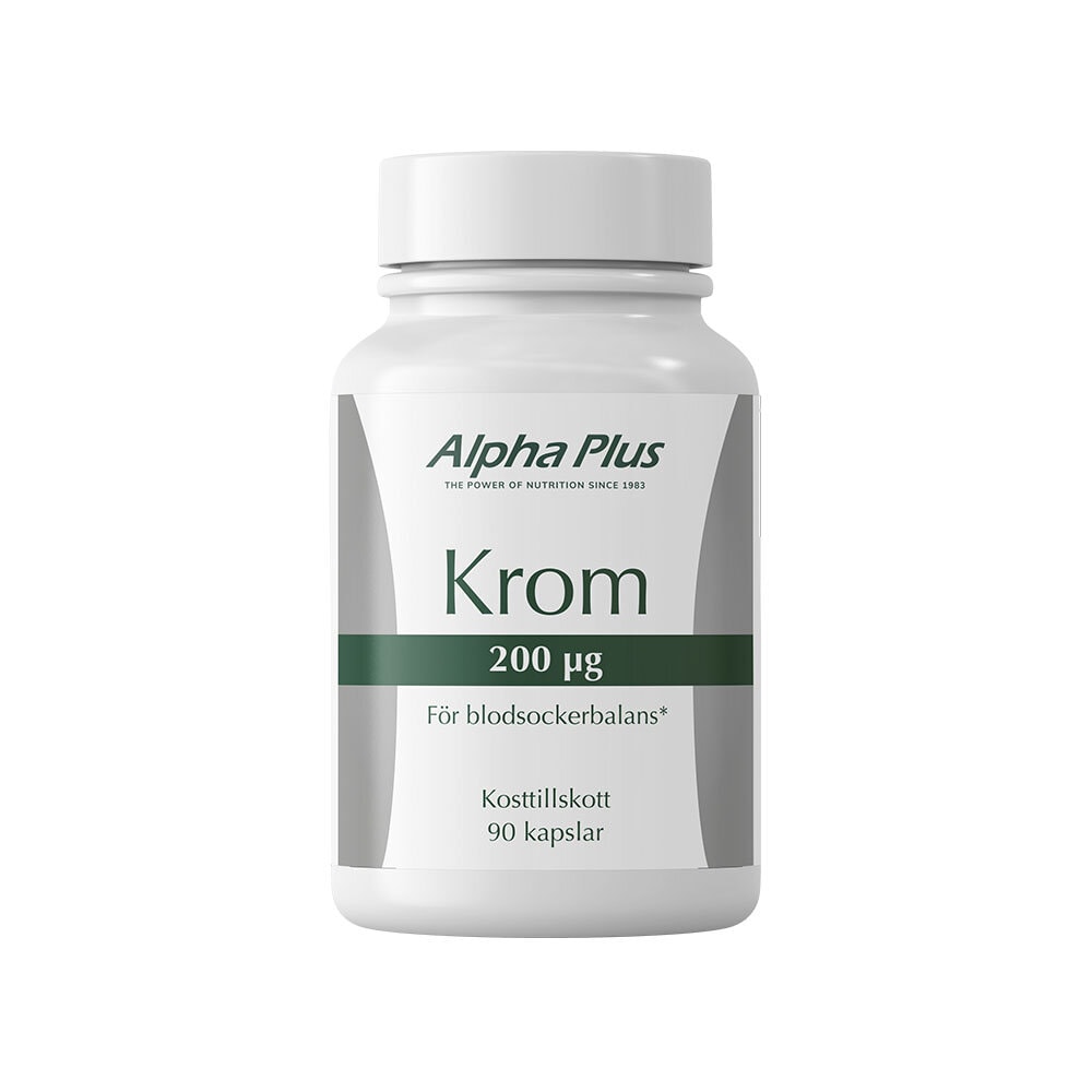Krom 200 µg 90 kapslar från Alpha Plus – kapslar