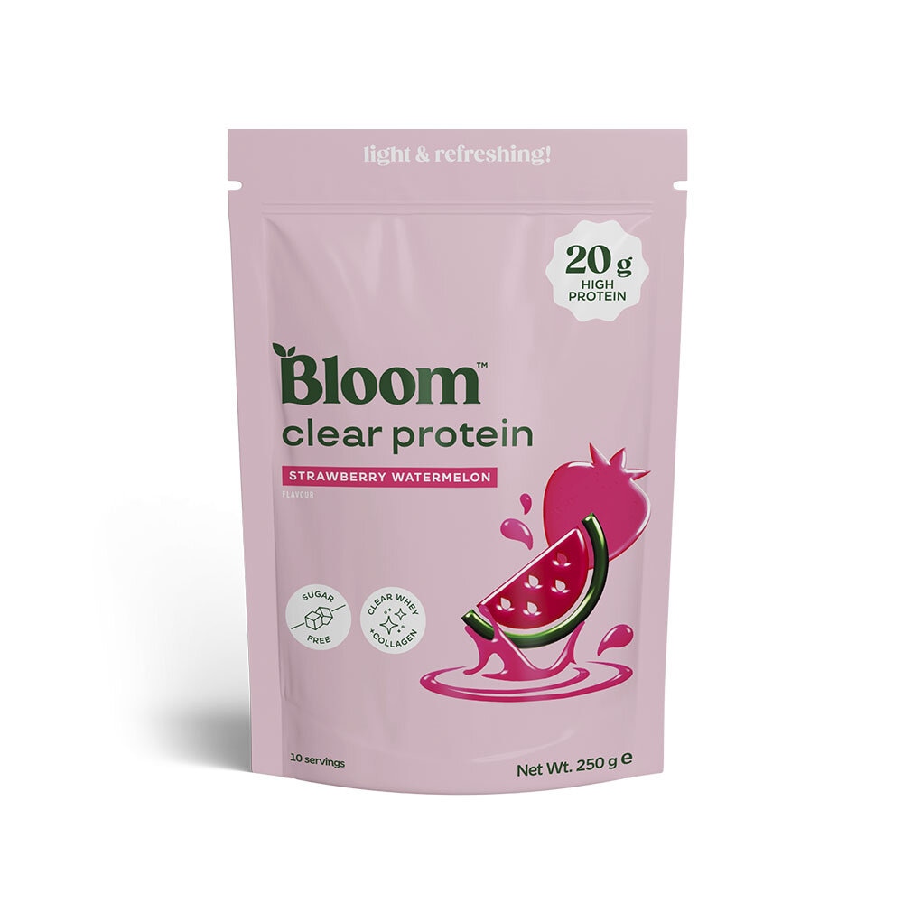 Clear Protein Collagen Strawberry Watermelon 250g från Bloom – pulver