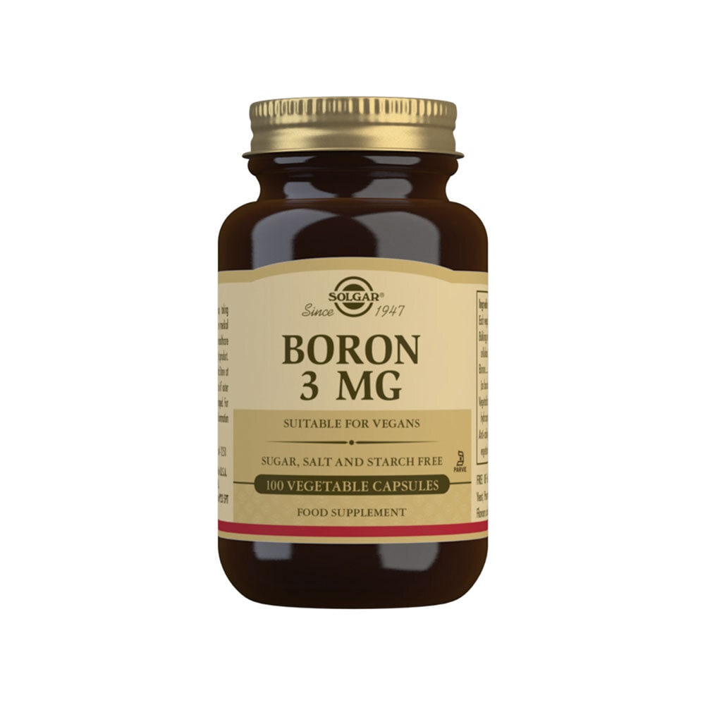 Boron 3 mg 100 kapslar från Solgar – kapslar