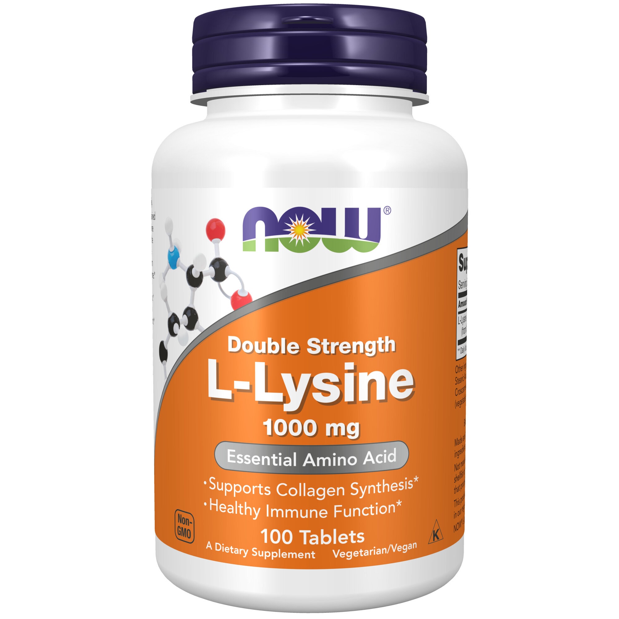 L-Lysine 1000mg 100 tabletter från Now – tabletter