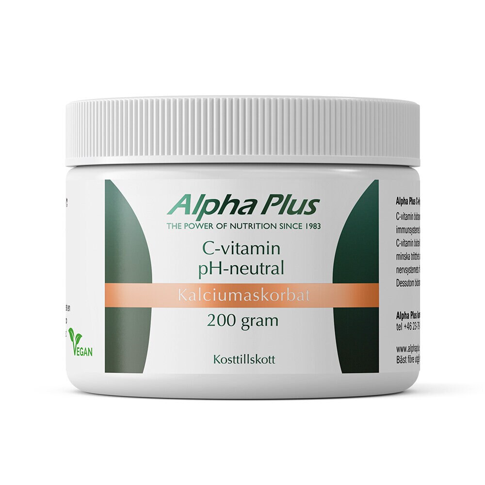 C-vitamin pH-neutral 200g från Alpha Plus – pulver