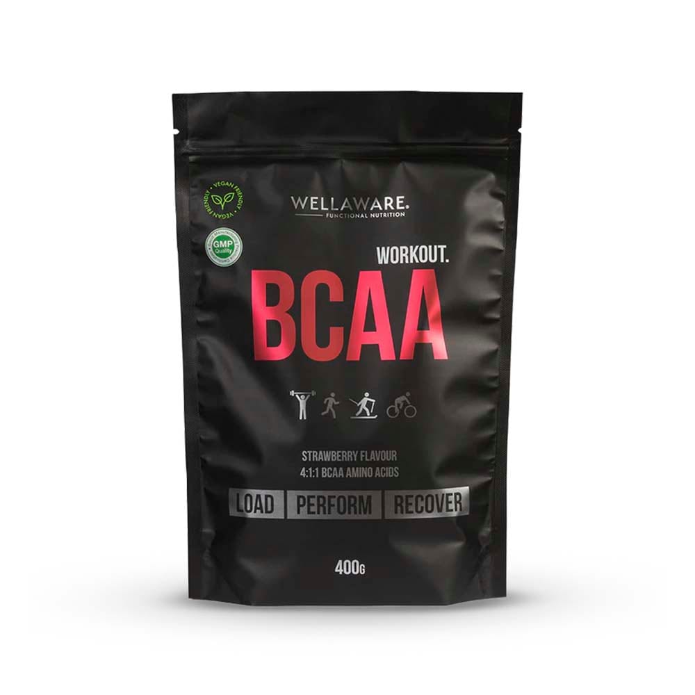 BCAA Strawberry 400g från WellAware – pulver
