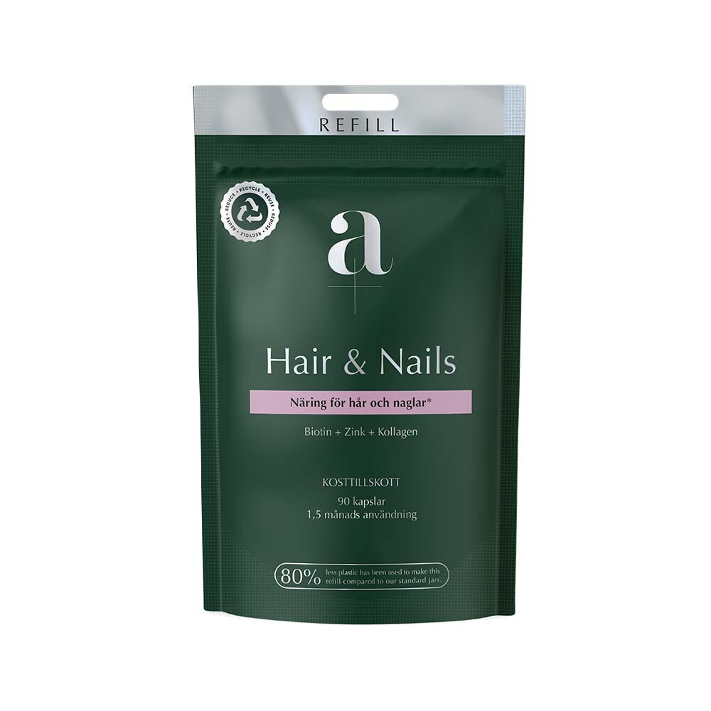 Hair & Nails 90 kapslar Refill från A+ – kapslar