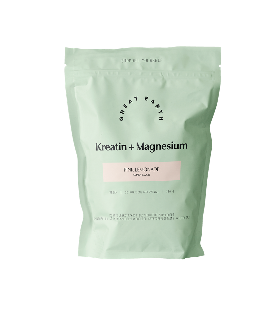 Kreatin + Magnesium-pulver från Great Earth – pulver