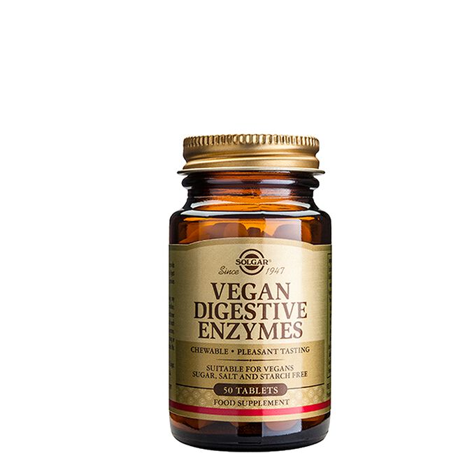 Vegan Digestive Enzymes 50 tabletter från Solgar – tabletter