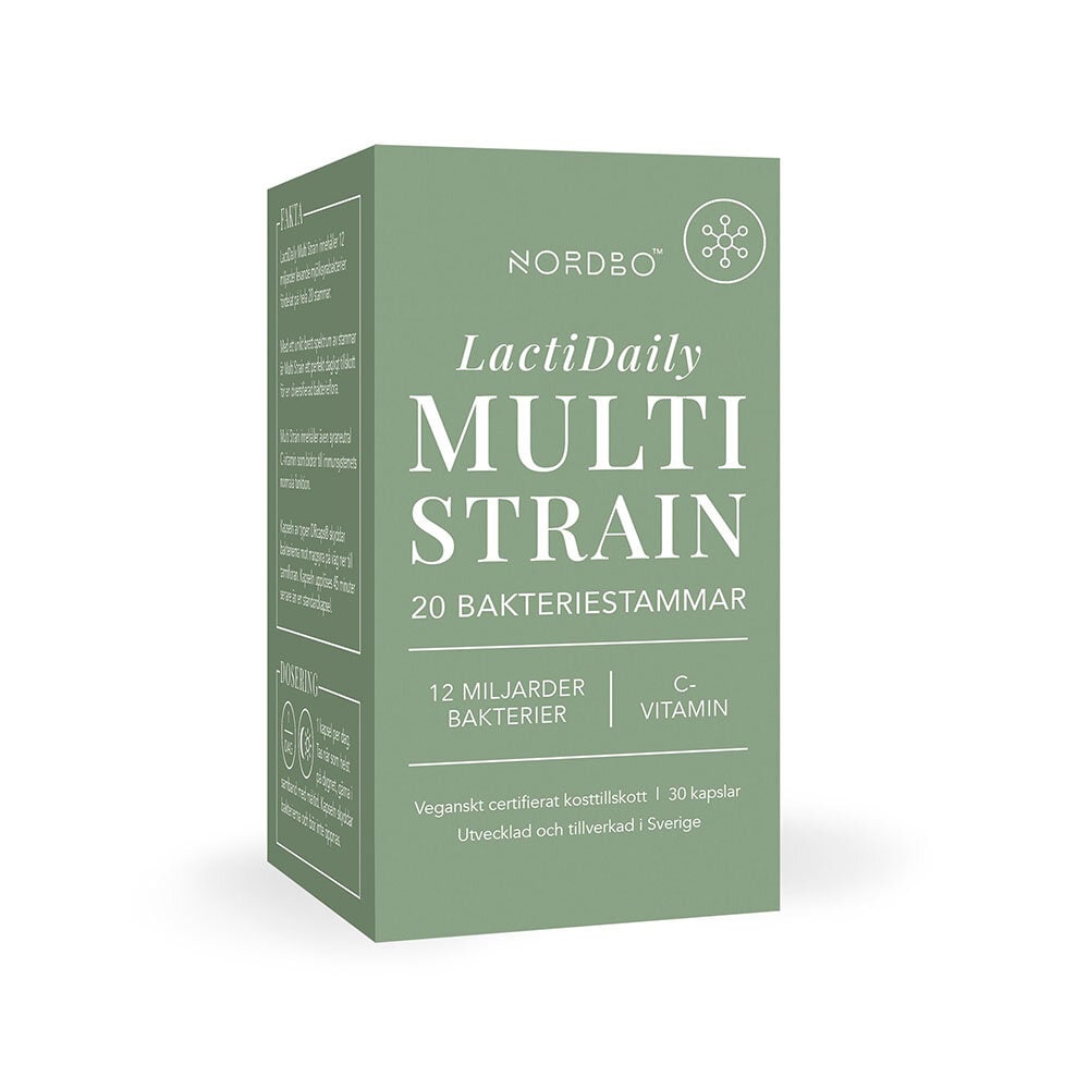 LactiDaily Multi Strain 20 stammar 30 kapslar från Nordbo – kapslar