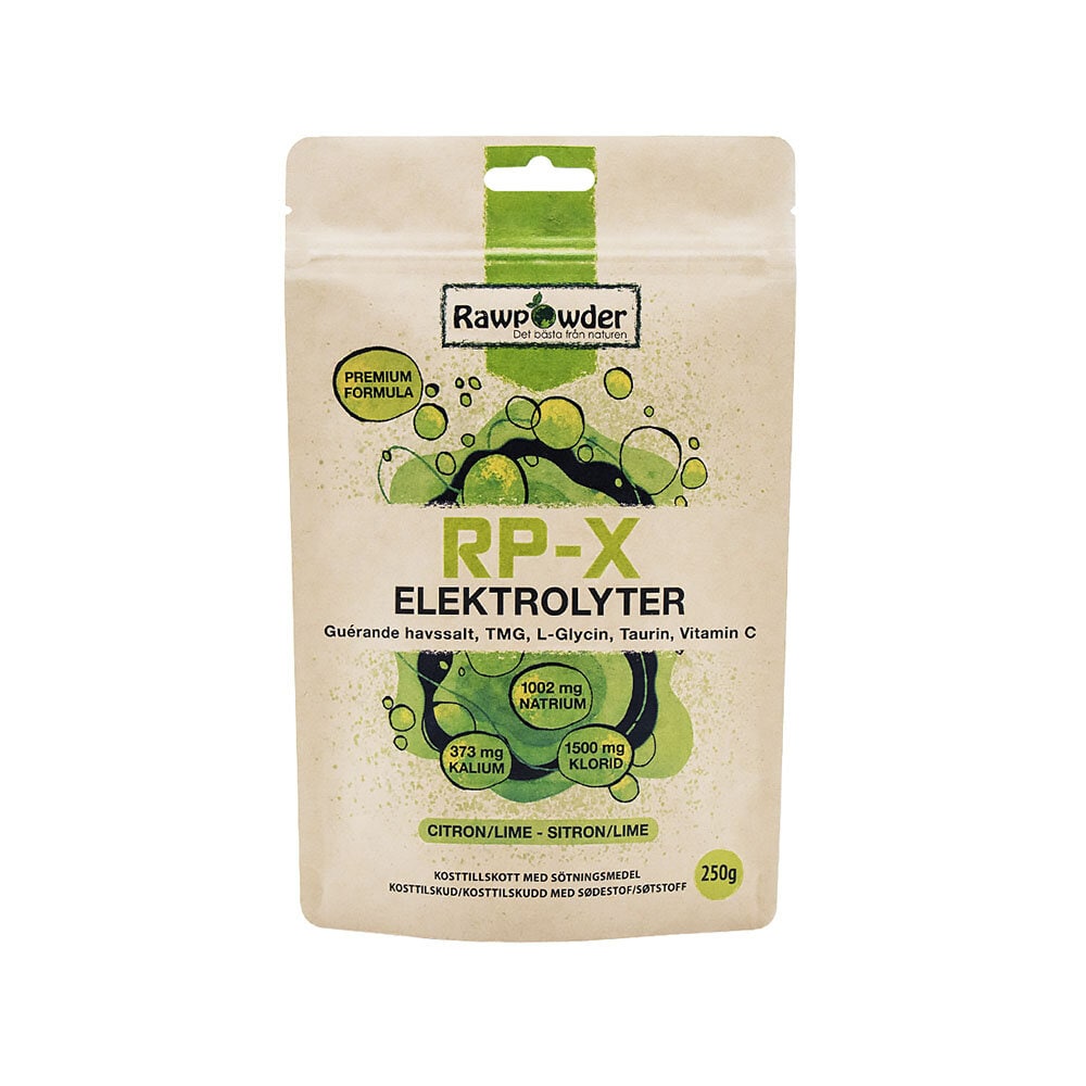 RP-X Elektrolyter Citron/Lime 250g från Rawpowder – pulver