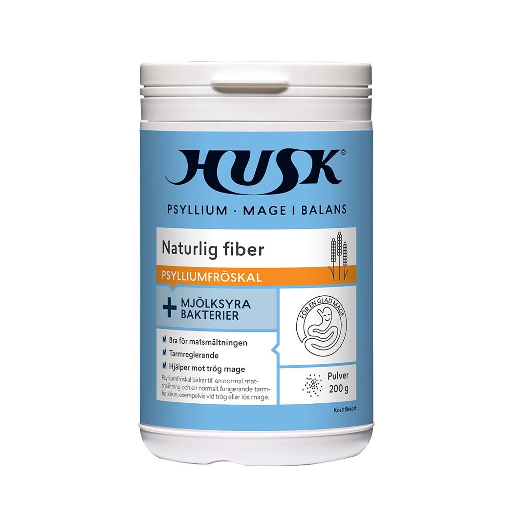 Husk Fiber + Mjölksyra 200g från HUSK – pulver