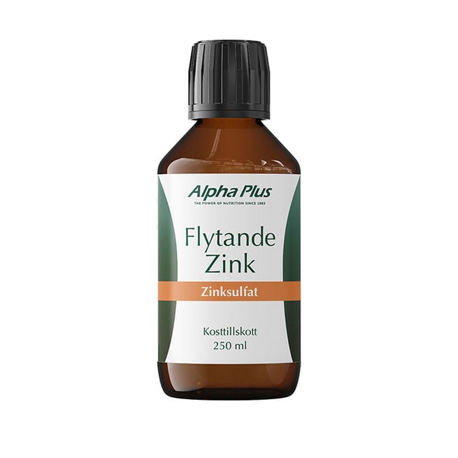 Flytande Zink Zinksulfat 250ml från Alpha Plus – vätskor