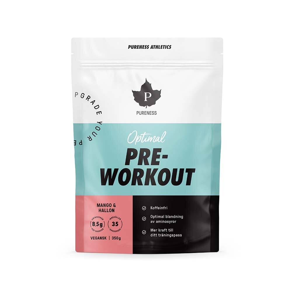 Athletics Optimal Pre-Workout Mango & Hallon 350g från Pureness – pulver