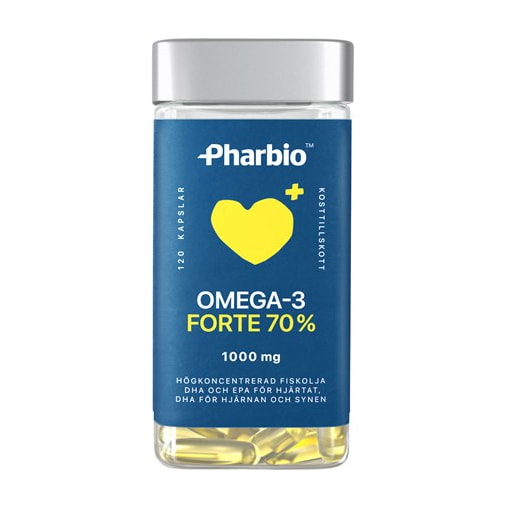 Omega-3 forte 1000mg 120 kapslar från Pharbio – kapslar