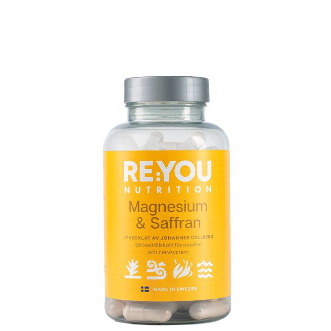 Magnesium + Saffran 100 kapslar från RE:YOU – kapslar