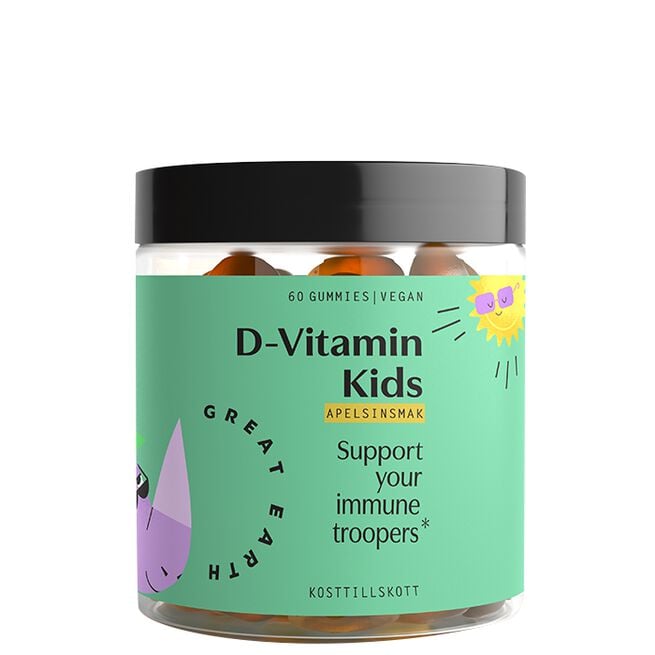 D-Vitamin Kids Apelsin 60 Gummies från Great Earth – gel