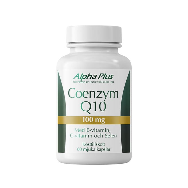 Coenzym Q10 100mg 60 mjuka kapslar från Alpha Plus – kapslar