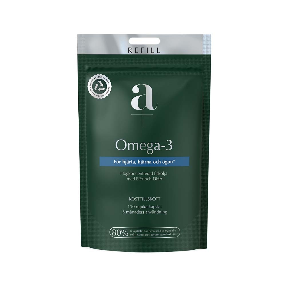 Omega 3 110st mjuka kapslar Refill från A+ – kapslar