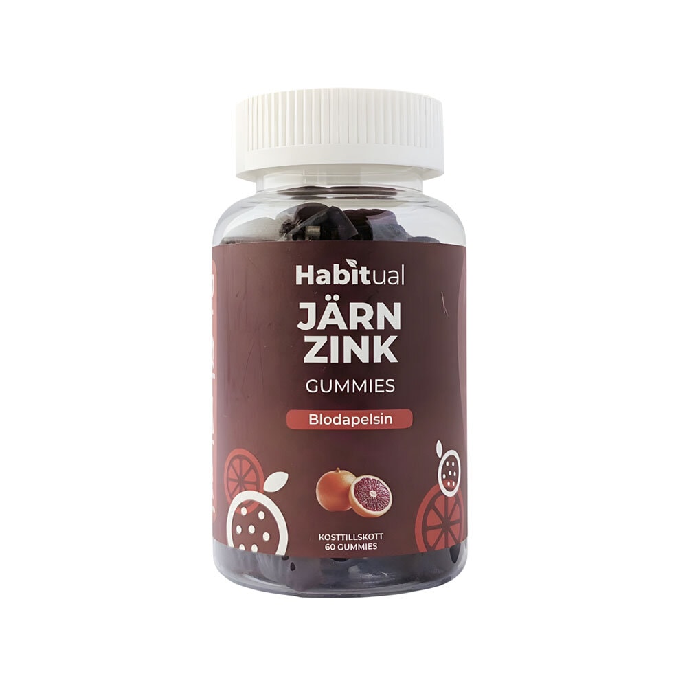 Zink + Järn gummies blodapelsin 60st från Habitual – bar