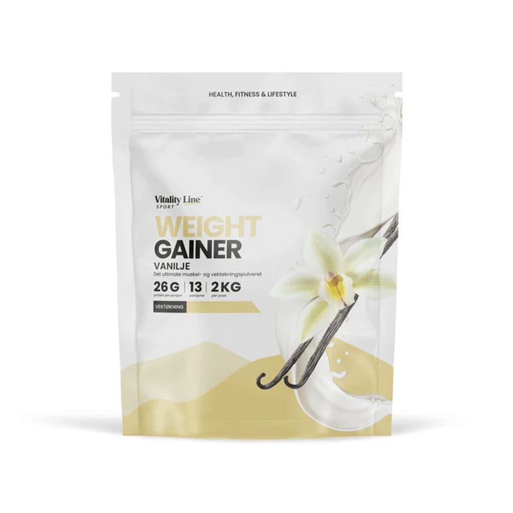 Sport Gainer vanilj 2kg från Vitality Line – pulver