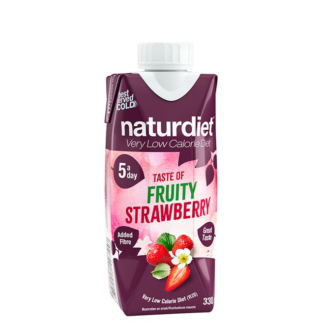 Måltidsersättning Shake Strawberry 330 ml från Naturdiet – vätskor