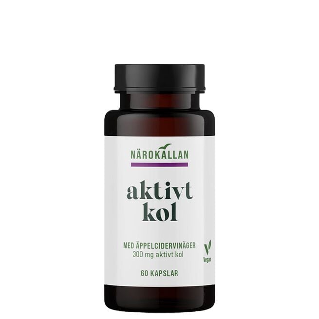 Aktivt Kol + Äppelcidervinäger 60 kapslar från Närokällan – kapslar