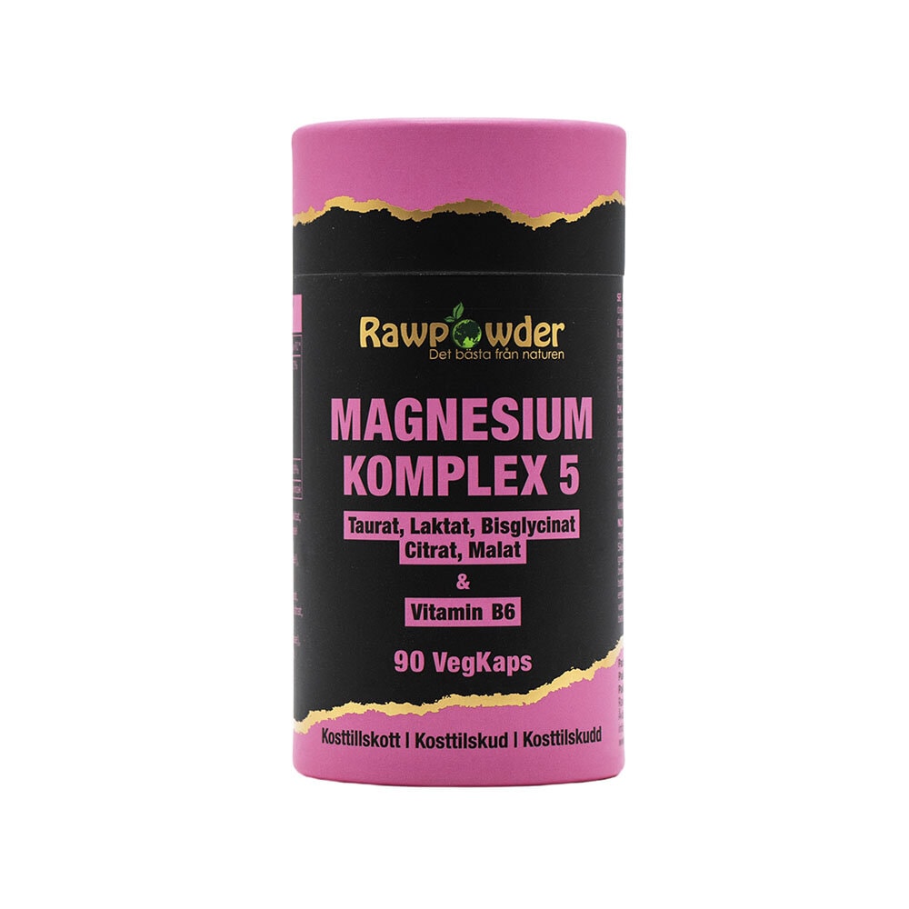 Magnesium Komplex 5- 90 VegKaps från Rawpowder – kapslar