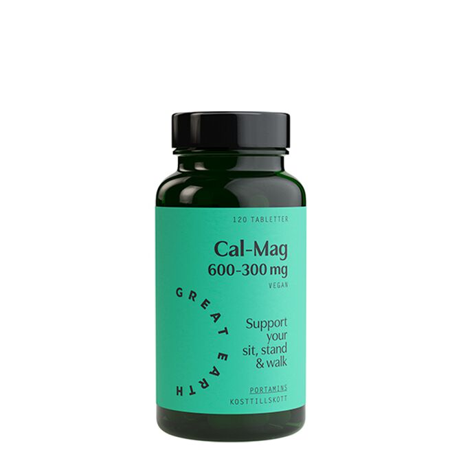 Cal/Mag 600/300 mg 120 tabletter från Great Earth – tabletter