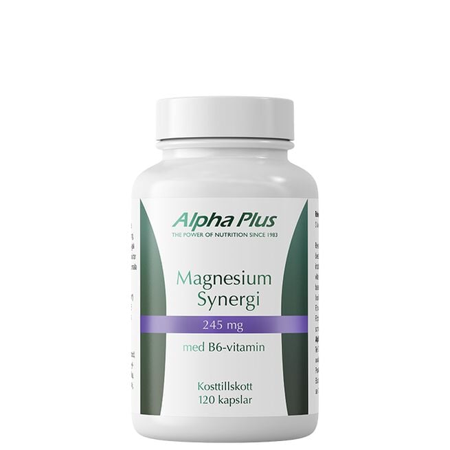 Magnesium Synergi 120 kapslar från Alpha Plus – kapslar